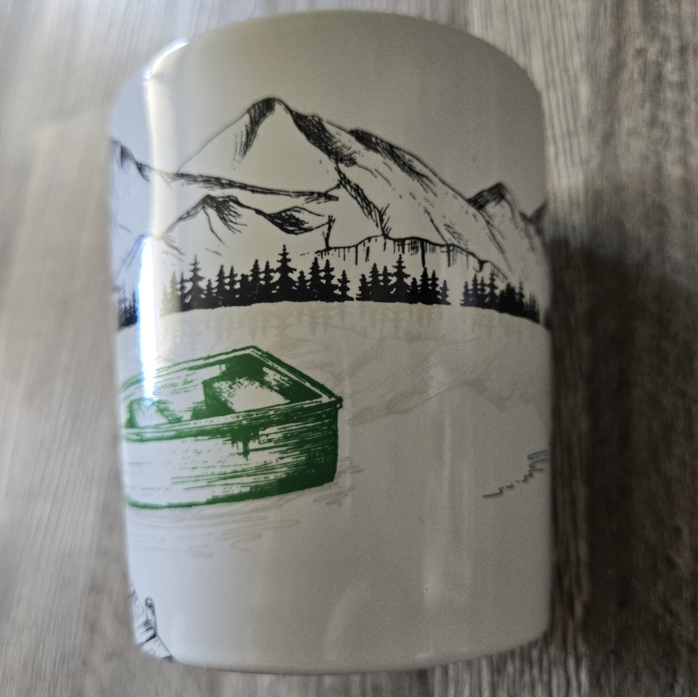 Tim Hortons Coffee Mug 2018 Limited Edition Canoe Mountain Lake Scenic 15oz - Picture 4 of 7